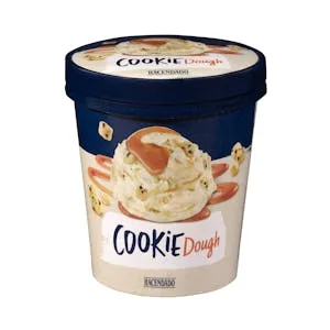 Helado Cookie Dough Hacendado Vainilla con Trozos de Galleta y Salsa de Caramelo 0.5 L