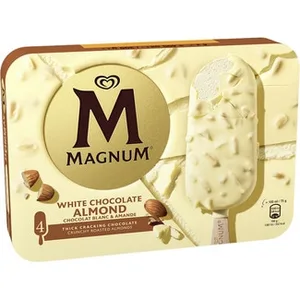 Helado de Almendras y Chocolate Blanco 4 Unidades Magnum