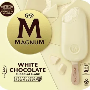 Helado de Chocolate Blanco sin Gluten 3 Unidades Magnum