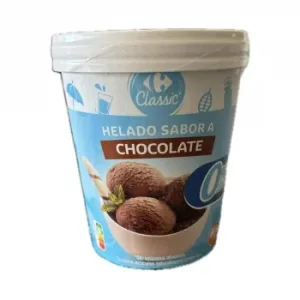 Helado de Chocolate sin Azúcar Añadido Carrefour Classic sin Gluten 500 Ml.