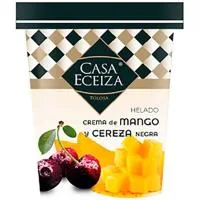 Helado de Crema de Mango-cereza Negra Casa Eceiza, Tarrina 390 G