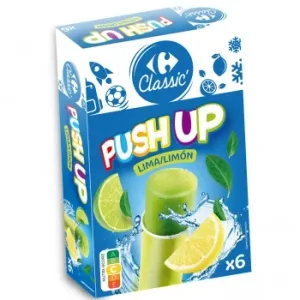 Helado de Lima-limón Push Up Carrefour Classic' 6 Ud.