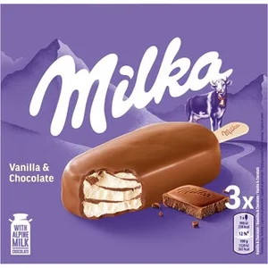 Helado de Vainilla & Chocolate con Leche 3 Unidades Milka