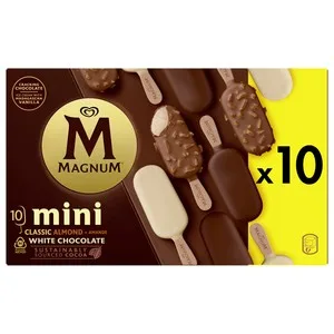 Magnum Helado de Vainilla con Coberturas de Diferentes Chocolates Mini de Frigo 10 X 60 Ml. 550 ML