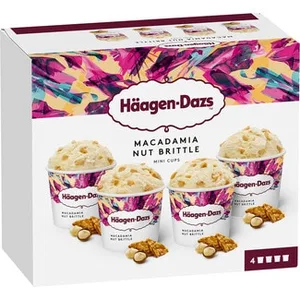 Helado de Vainilla con Nueces de Macadamia Caramelizadas 4 Unidades Haagen-dazs