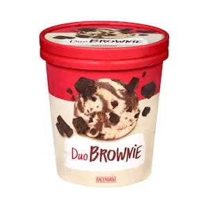 Helado Duo Brownie Hacendado Sabor Vainilla con Trozos de Bizcocho 0.5 L