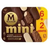 Helado Mini Clásico, Almendrado y Blanco Magnum, Caja 352 G