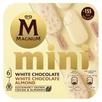 Helado Mini White Mix Magnum, 6 Uds, Caja 330 G