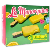 Helado Polo la Menorquina Limón Paq. de 4 U.