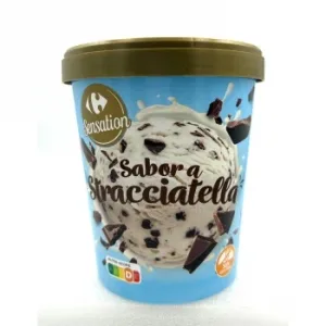 Helado Sabor a Stracciatella Carrefour Sensation sin Gluten 300 G.