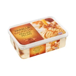 Helado Sabor Vainilla Praliné con Nueces Pecán Hacendado 0.95 L