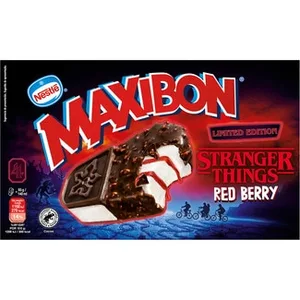 Helado Sándwich Red Berry Stranger Thins 4 Unidades Edición Limitada Nestle Maxibon