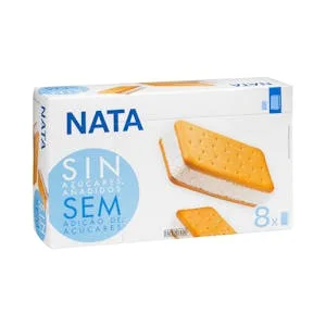 Helado Sándwich Sabor Nata Hacendado sin Azúcares Añadidos 0.8 L