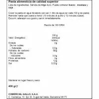 Hélices Gallo, Paquete 400 G