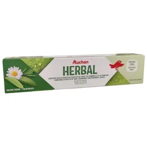 Producto Alcampo Herbal Pasta de Dientes con Extracto de Camomila, Hoja de Salvia y Romero 75 Ml.