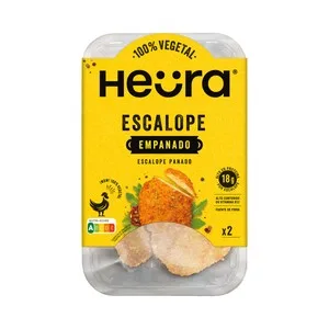 Heüra Escalope Empanado a Base de Proteína de Soja y Trigo Heüra 2 X 110 G. 1080 G