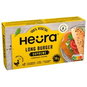 Heüra Long Burger Vegetal a Base de Proteína de Soja y Aceite de Oliva Virgen Extra Supreme 2 X 105 G. 210 G