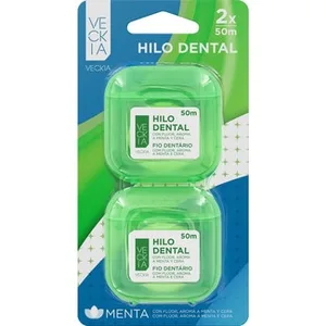 Hilo Dental con Flúor Aroma a Menta y Cera 50 M Veckia