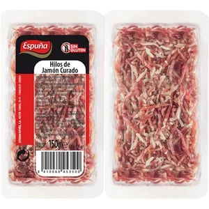 Hilos de Jamón Curado sin Gluten Pack 2 X 75 G  Espuña 150 G