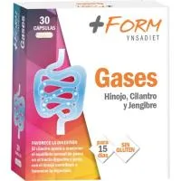 Hinojo-cilantro-jengibre (gases) en Cápsulas +form, Caja 30 Uds