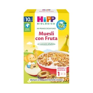 Hipp Biológico Mi Primer Desayuno  Muesli con Fruta de Origen Ecológico, sin Azúcares Añadidos, a Partir de 10 Meses 200 G.