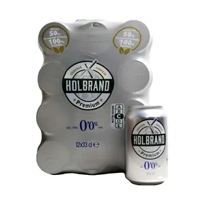Holbrand Cerveza sin Alcohol  Pack de 12 Latas de 33 Centilitros. 3960 ML