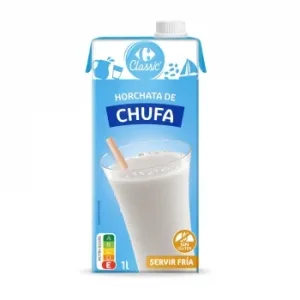 Horchata de Chufa Carrefour sin Gluten Brik 1 L.
