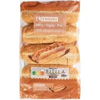 Hot Dog Rústico Eroski, 4 Uds, Paquete 220 G