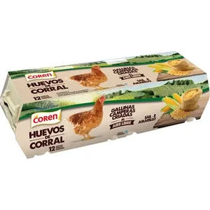 Huevos Camperos Categoría a Clase M  Coren 12 Unidades