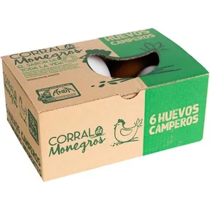 Huevos Camperos Clase M-l  Corral de Monegros 6 Unidades