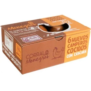 Huevos Camperos Cocidos con Cáscara Categoría a Clase M-l Corral de Monegros