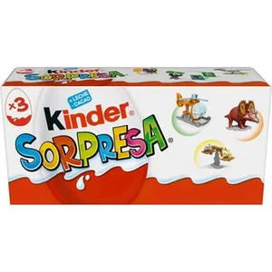 Huevos de Chocolate con Sorpresa Pack 3 Diseños Surtidos según Existencias Kinder Sorpresa 20 G