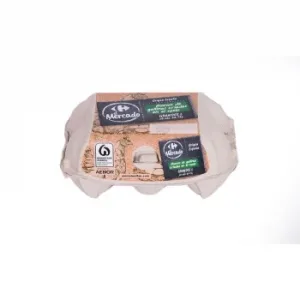 Huevos de Gallinas Criadas en Suelo Carrefour el Mercado 6 Ud.