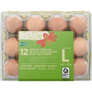 Huevos de Gallinas Sueltas en el Gallinero Categoría a Clase L el Corte Ingles