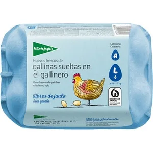 Huevos de Gallinas Sueltas en Gallinero Categoría a Clase L el Corte Ingles