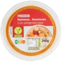Hummus de Pimiento Rojo Eroski, Tarrina 240 G