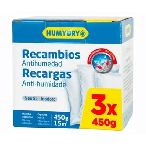 Humydry Recambios Antihumedad Aroma Neutro 3 X 450 G. 1350 G