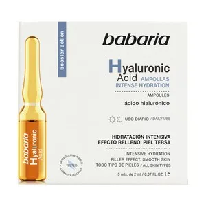 Babaria Hyaluronic Tratamiento en Ampollas de Uso Diario con Efecto Hidratante y Rellenador 5 X 2 Ml. 10 ML