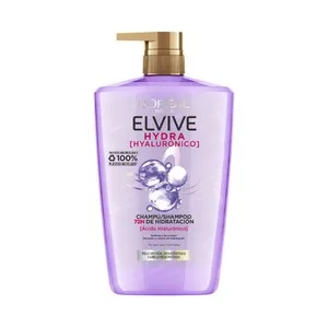 Elvive Hydra Hialurónico Champú Hidratación Intesa (72 Horas), para Cabellos sin Vida y Deshidratados 1 L. 1000 ML
