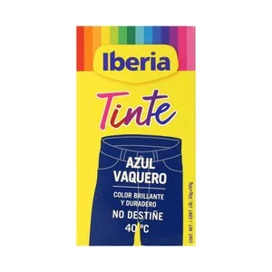 Iberia Tinte para Ropa de Color Azul Vaquero (permite Teñir a Baja Temperatura 40ª) Iberia 1 Ud. 70 G