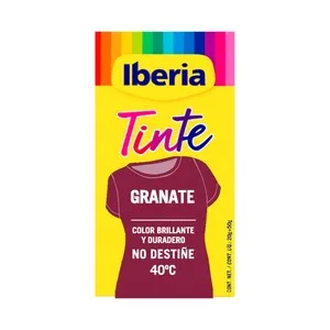 Iberia Tinte para Ropa de Color Granate (permite Teñir a Baja Temperatura 40ª) Iberia 1 Ud.