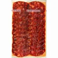 Chorizo Ibérico Bellota Corte Tradicional Montaraz, sobre 100 G