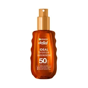 Delial Ideal Bornze de Garnier Aceite Protector Solar en Spray con Triple Acción y FPS 50 (muy Alto) 150 Ml.