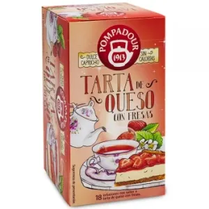 Infusión con Sabor a Tarta de Queso en Bolsitas Pompadour 18 Ud.