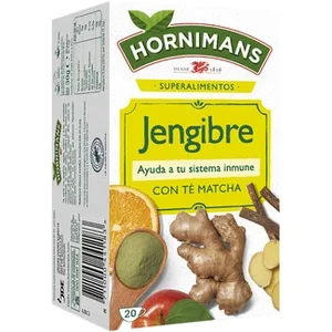 Infusión de Jengibre con Té Matcha, Regaliz, Manzana y Naranja Hornimans