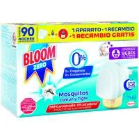 Insecticida Eléctrico Moscas-mosq. Bloom Zero, Aparato + 2 Rec.