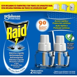 Insecticida Volador Eléctrico Antimosquitos Comunes y Tigre Raid