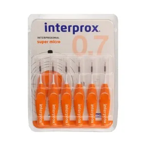 Interprox Cepillo Interproximal Super Micro y Prensado de 0.7 Mm Interprox 6 Uds.