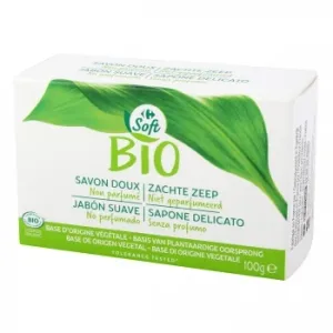 Jabón de Manos en Pastilla Suave No Perfumado Ecológico Soft Bio Carrefour 100 G.
