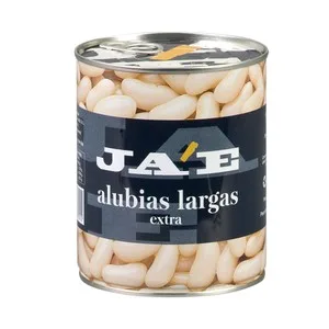 JAE Alubias Blancas Cocidas Largas Lata de 500 G.
